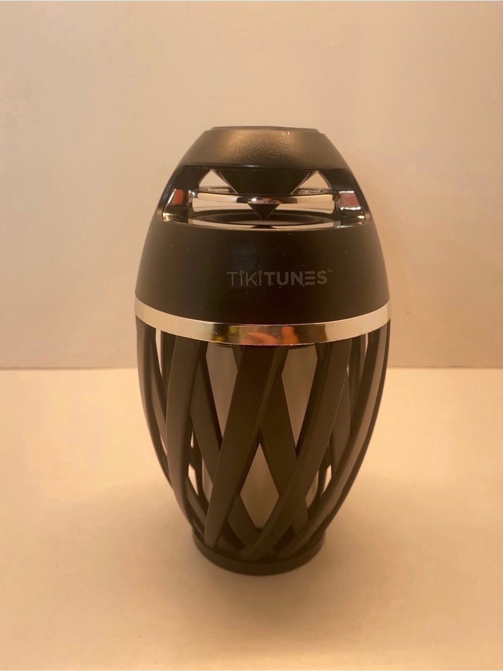 TikiTunes Black Bluetooth Flame Speaker with Amber LED Ambient Lighting - Picture 6 of 7